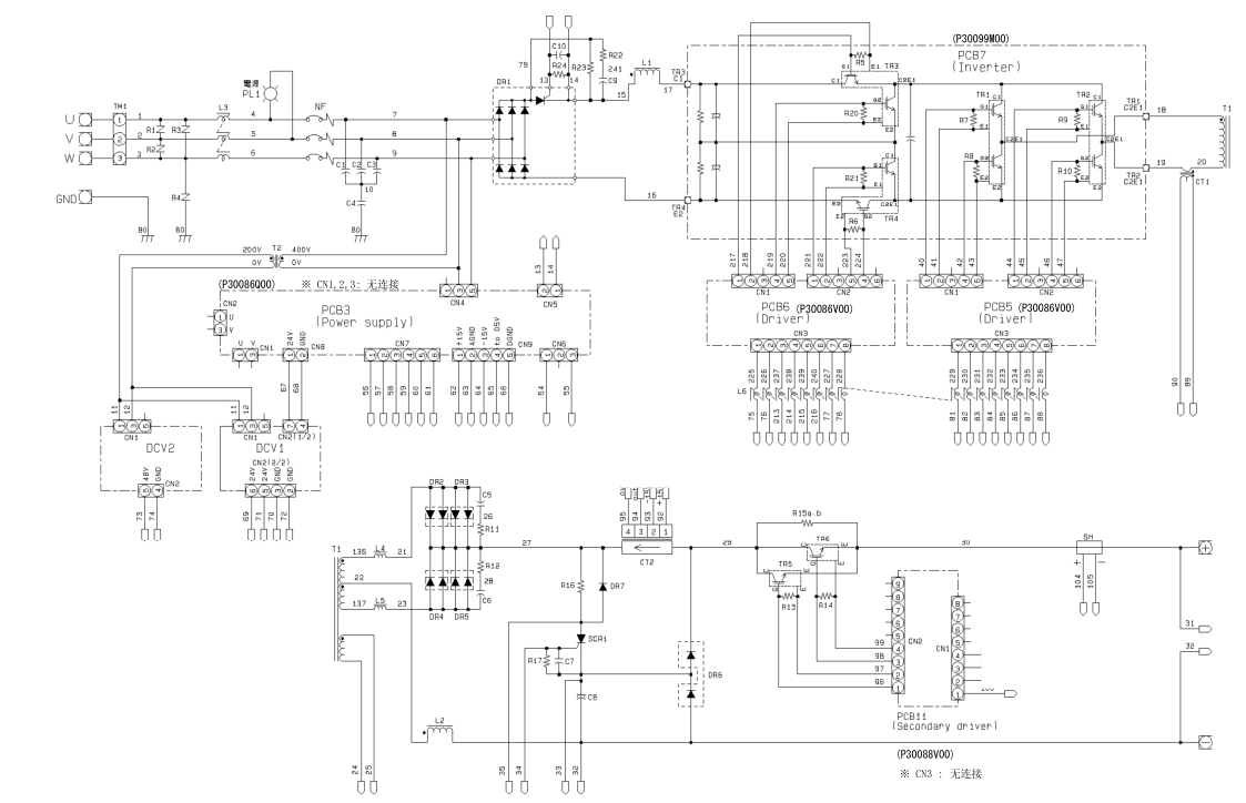 OTC焊機(jī)M350L的電氣圖